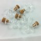 Small Glass Cork Bottles (Heart Shape) 1 Inch 10Pcs