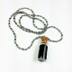 Mini Bottle Necklace (Black Lava Salt) 18 inch