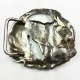 Vtg Victorian Antique Studio Crouching Tiger Sterling Silver Belt Buckle