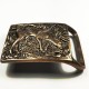 VTG 1975 Tech Ether Guild Deer Brass Belt Buckle - Whitetail