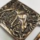 VTG 1975 Tech Ether Guild Deer Brass Belt Buckle - Whitetail