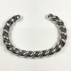 VTG Native Navajo Twisted Braided Rope Sterling Silver Bracelet Cuff