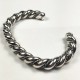 VTG Native Navajo Twisted Braided Rope Sterling Silver Bracelet Cuff