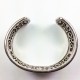 VTG Antique Retro Ornamental Repousse Sterling Silver Bracelet Cuff