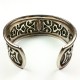 VTG Antique Retro Ornamental Repousse Sterling Silver Bracelet Cuff