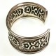 VTG Antique Retro Ornamental Repousse Sterling Silver Bracelet Cuff