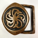 VTG 1970's Tech Ether Guild Jesse Mcleod Banshee Hippie Brass Belt Buckle - Pinwheel