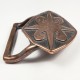 VTG 1970's Tech Ether Guild Banshee Hippie Star Brass Belt Buckle - Fleur De Lis