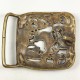 1976 Tech Ether Guild Banshee Brass Jesse Mcleod Hippie Abstract Wave Belt Buckle