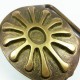 Vtg Studio Kutner Sun Abstract Hippie Brass Belt Buckle