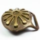 Vtg Studio Kutner Sun Abstract Hippie Brass Belt Buckle