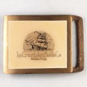 Great Lakes Buckle by Tech Ether Guild Vintage Brass Belt Buckle - GLB Ship