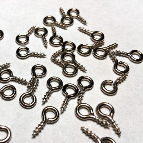 4mm X 8mm Small Mini Screw Eyes Pin Hook for Jewelry Tiny Hook