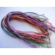 Mixed Color Braided Leather Necklace Cord 18" w/ Extender